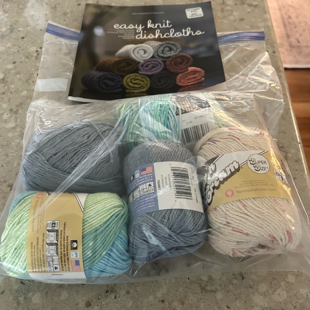 Yarnspirations Easy Knit Dishcloths Yarn Set - Multicolor